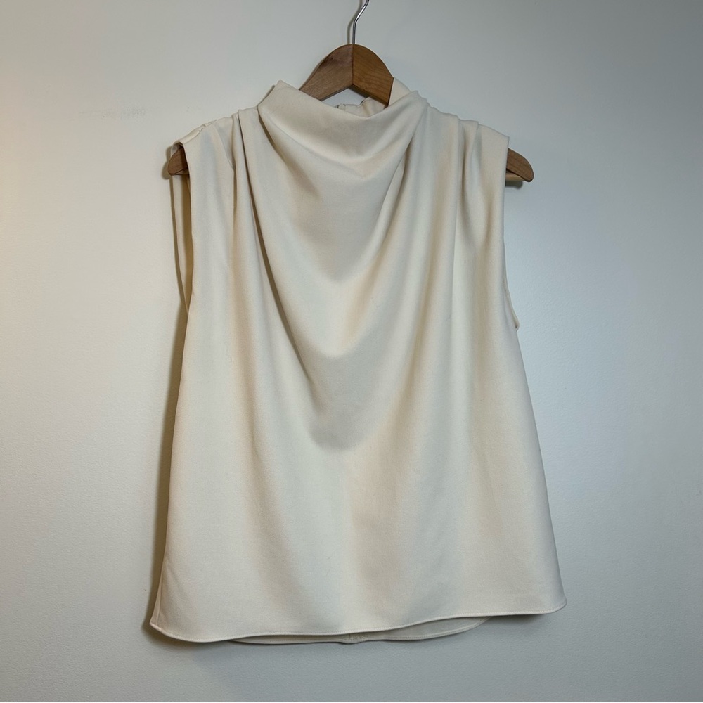 Zara Sleeveless Cream Top